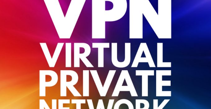 an image featuring all of the colors in a round loop with white letters on the front which say VPN VIRTUAL PRIVATE NETWORK