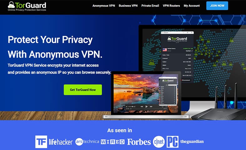 TorGuard VPN homepage image
